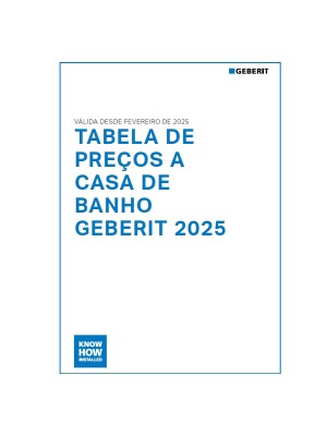 Tabela de Preços 2025 A Casa de Banho Geberit (atualização maio)