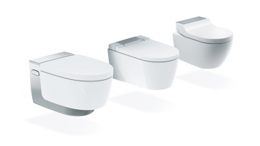 Vários modelos de sanitas bidé Geberit AquaClean