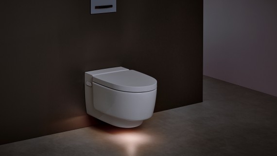 Luz de orientação na sanita bidé Geberit AquaClean Mera Luz de orientação na sanita bidé Geberit AquaClean Mera