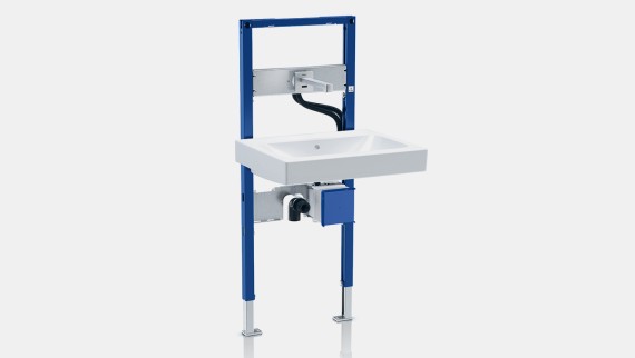 Flexibilidade das torneiras graças à estrutura de instalação Geberit