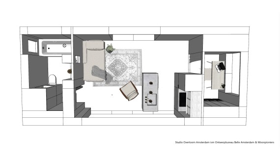 Ilustração Tiny House (© Woonpioniers)