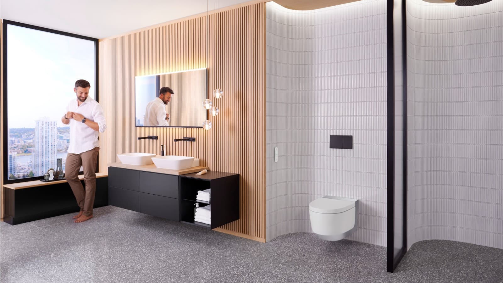 Solução completa Geberit AquaClean Mera Comfort WC Solução completa Geberit AquaClean Mera Comfort WC