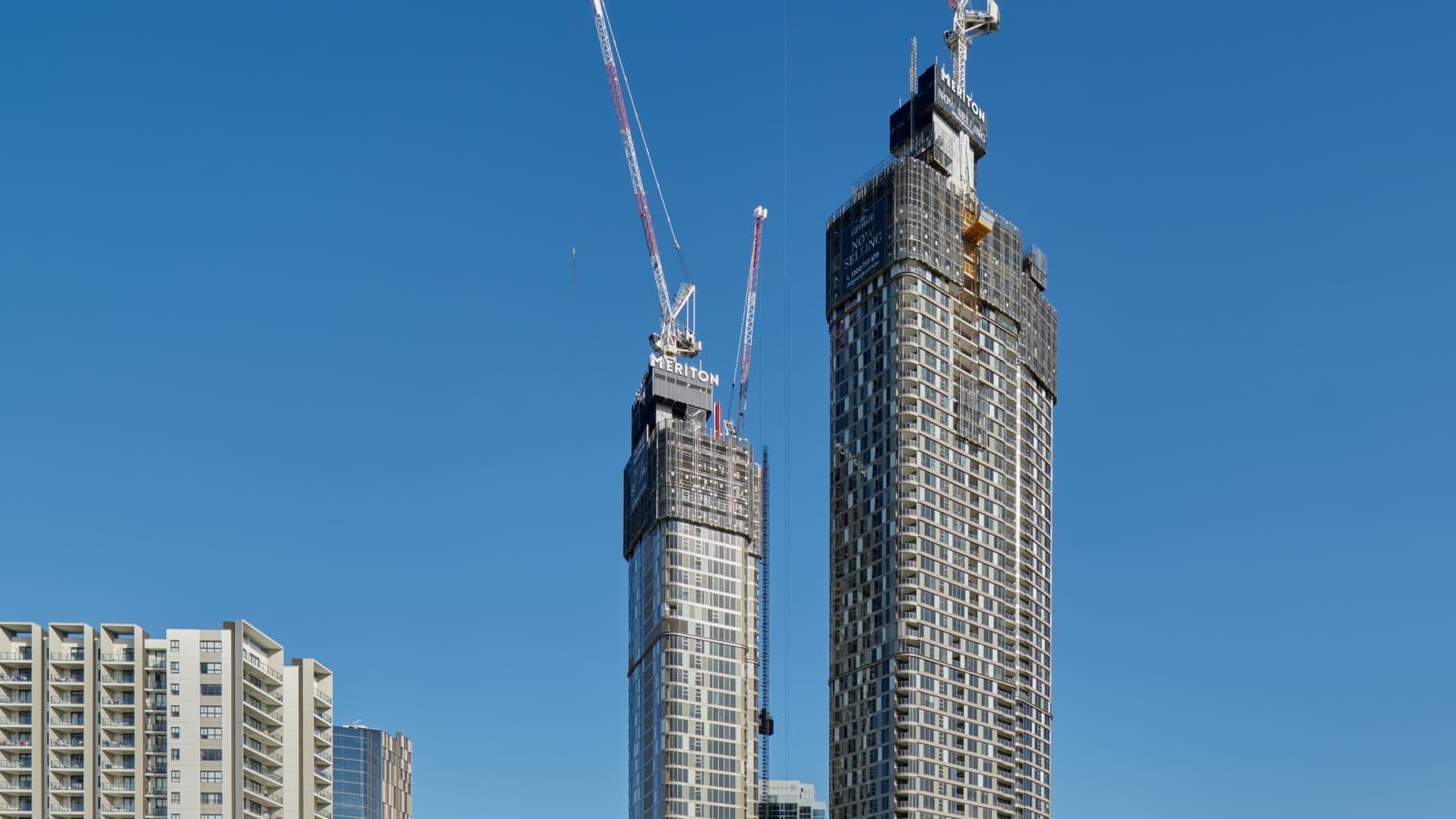 As duas 180 George Towers anunciam a densificação da conurbação de Sydney (© Michael Curwood & Adam Powell) As duas 180 George Towers anunciam a densificação da conurbação de Sydney (© Michael Curwood & Adam Powell)