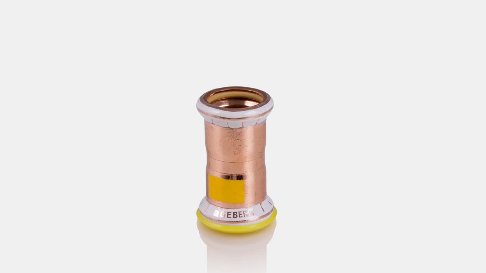 Um acessório Geberit Mapress Cobre para aplicações de gás Um acessório Geberit Mapress Cobre para aplicações de gás