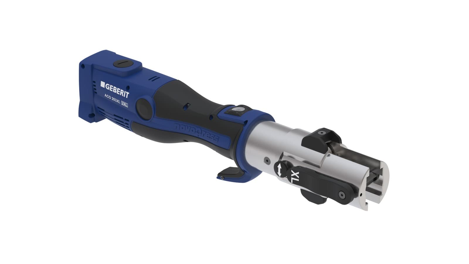 Geberit ACO 203XLplus para a compressão de grandes diâmetros de Geberit Mapress Geberit ACO 203XLplus para a compressão de grandes diâmetros de Geberit Mapress